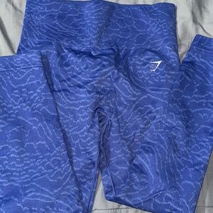 Gymshark Royal Blue Textured High-Waist Leggings